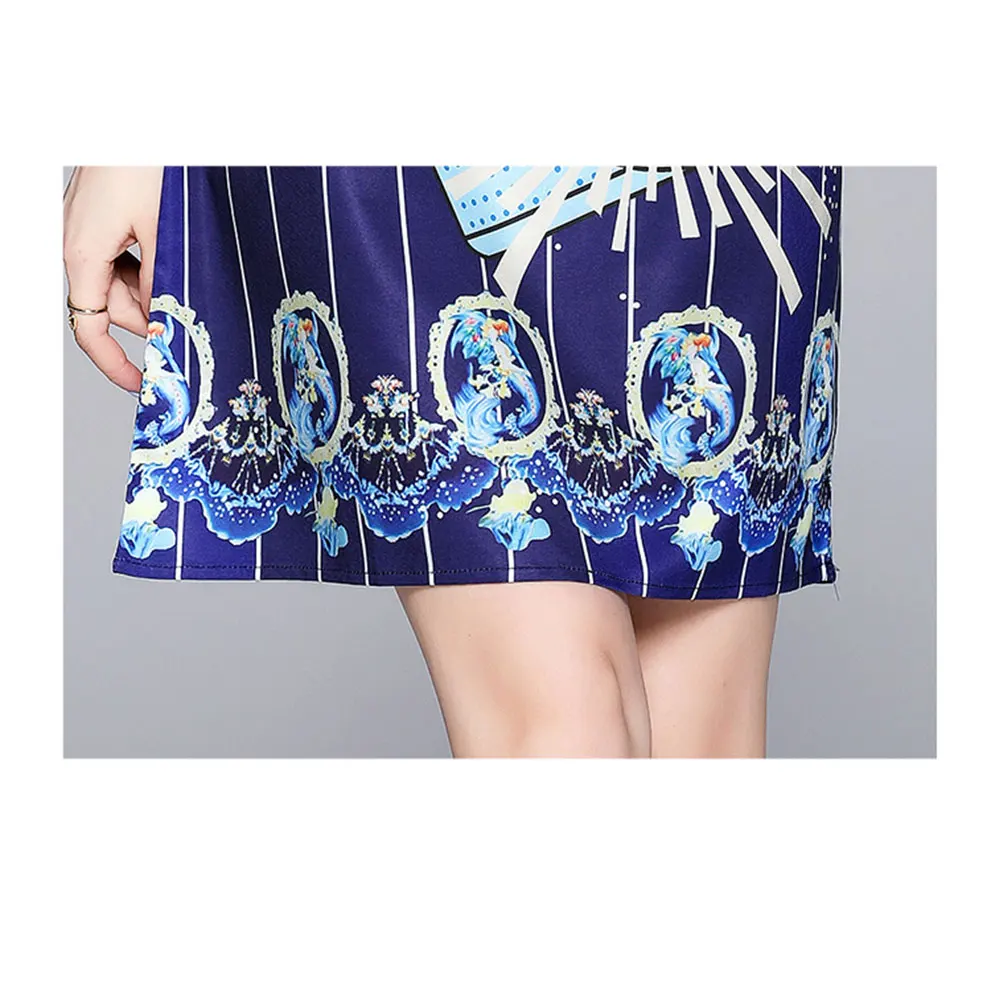 

Mechall Tank Summer Dress 2021 Summer Flower Print Sleeveless Party Dresses Runway Woman's Vintage Mini Dresses Vestidos M68607