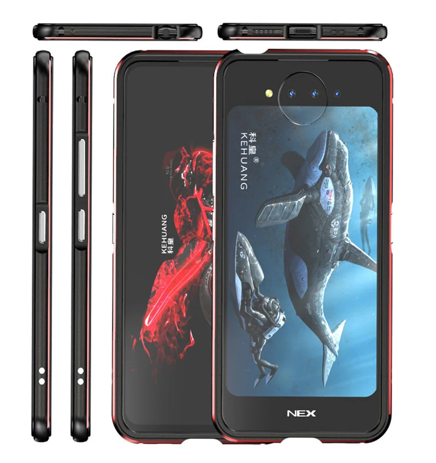 ДЛЯ Vivo NEX двойной дисплей металлический каркас двойной цвет алюминиевый бампер Защитная крышка для Vivo NEX 2 Nex2 чехол