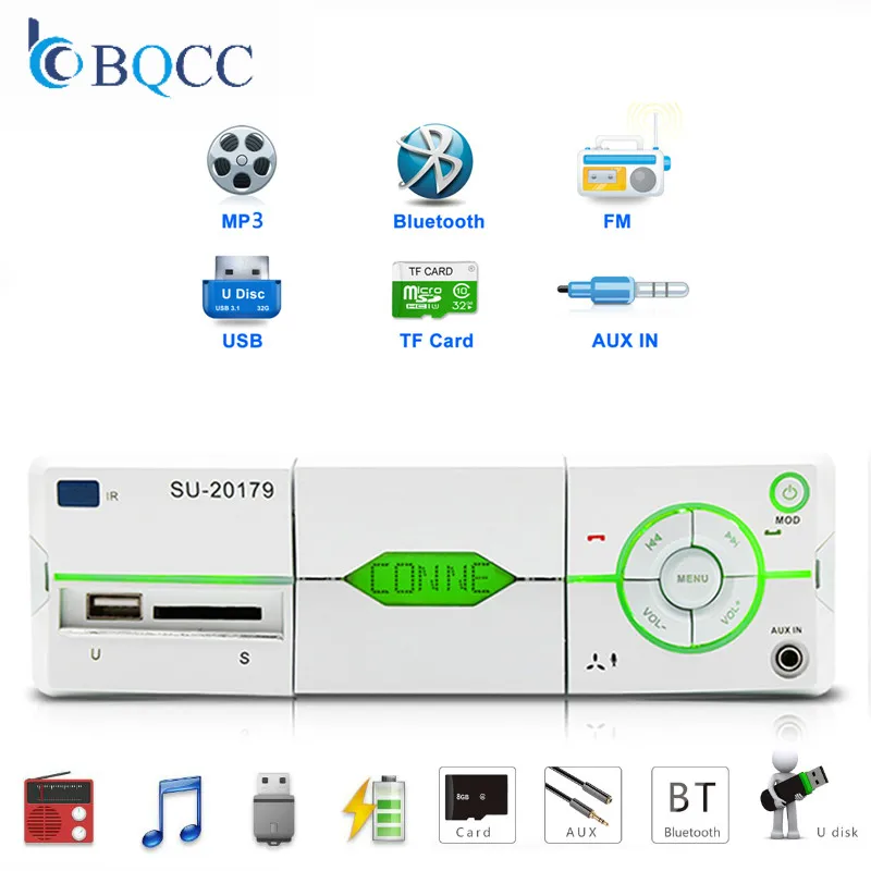 Автомагнитола 1 Din автомагнитола mp3 плеер автомобильное аудио стерео Bluetooth радио 12