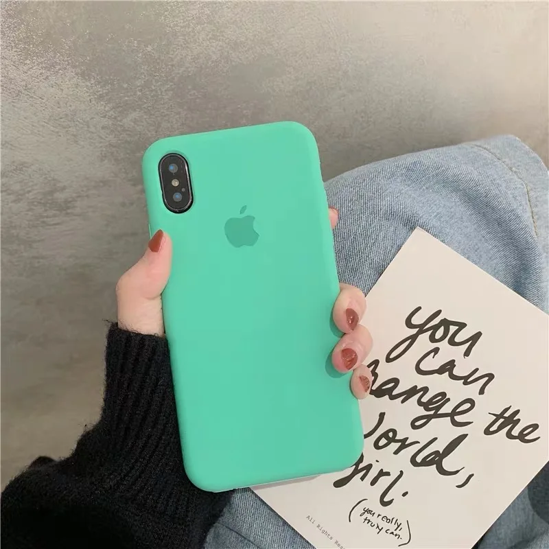 Чехол для телефона iPhone 6S 7 8Plus X XR XS Max мягкий чехол на заднюю панель с логотипом