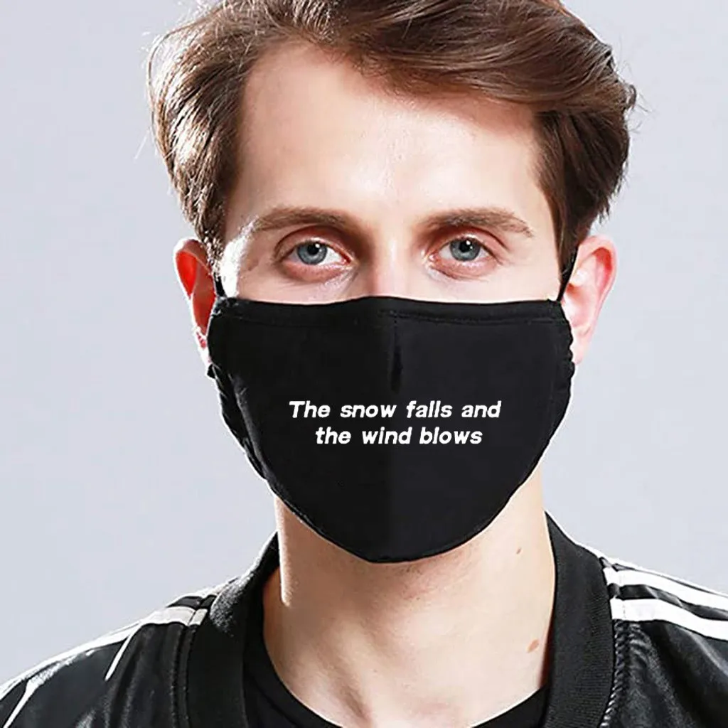 

Adults Mouth Masks Dust-proof Breathable Face Mask creative letter Printed Outdoor Sports Reusable protective masks