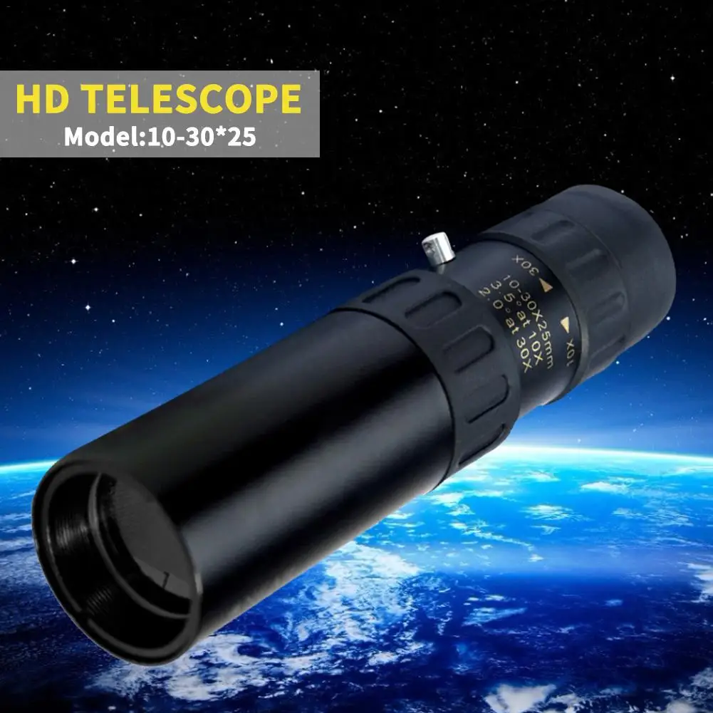 Мини портативный карманный 10 30x25 зум Монокуляр Высокое разрешение Ночное Видение
