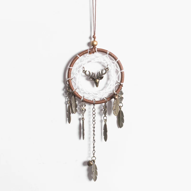 Креативные Перьевые Украшения ручной работы в виде Ловца снов подарок для