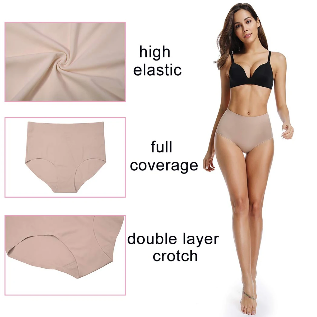 2 шт. сексуальные трусики бесшовное нижнее белье женские трусы с высокой талией