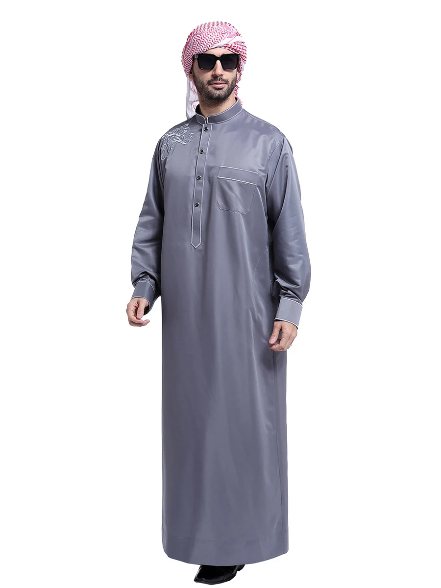 Muslim Dress Hombre Jubba Thobes Men Islam Moroccan Kaftan Abaya Embroidery Formal Islamic Clothing Pankistan Vestidos Pakistan