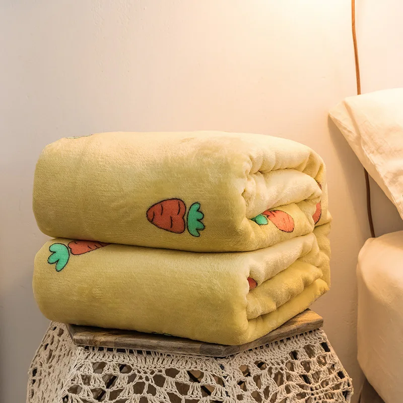 

Cartoon Yellow Bed Blanket for Adults Kid Coral Fleece School Office Bed Sofa Throw Weight Blankets 200x230cm Bedspread Bedlinen