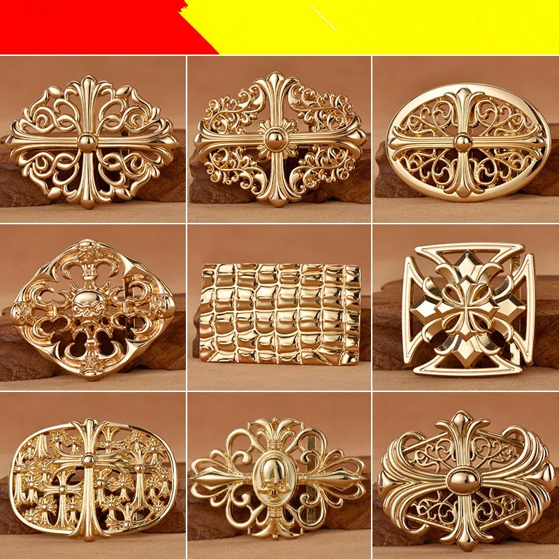 Мужская гладкая Пряжка из кожи пряжка для ремня высококачественного сплава