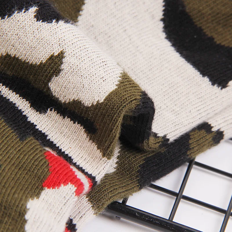 Новые мужские носки камуфляжные хлопковые дышащие спортивные скейтборды