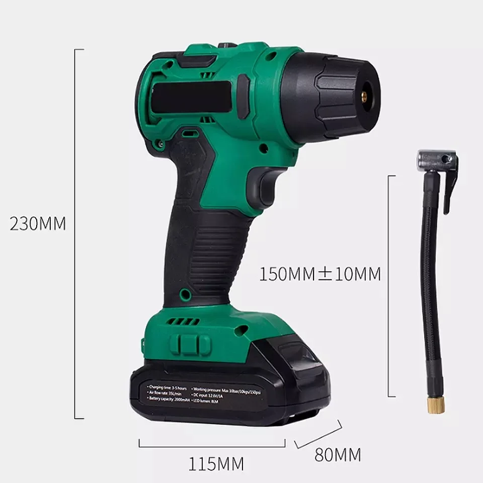 Автомобильный шинный насос светодиодный умный воздушный компрессор