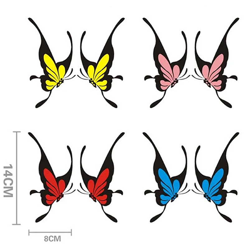 Красочные прекрасные красивые автомобильные наклейки в виде бабочки забавные