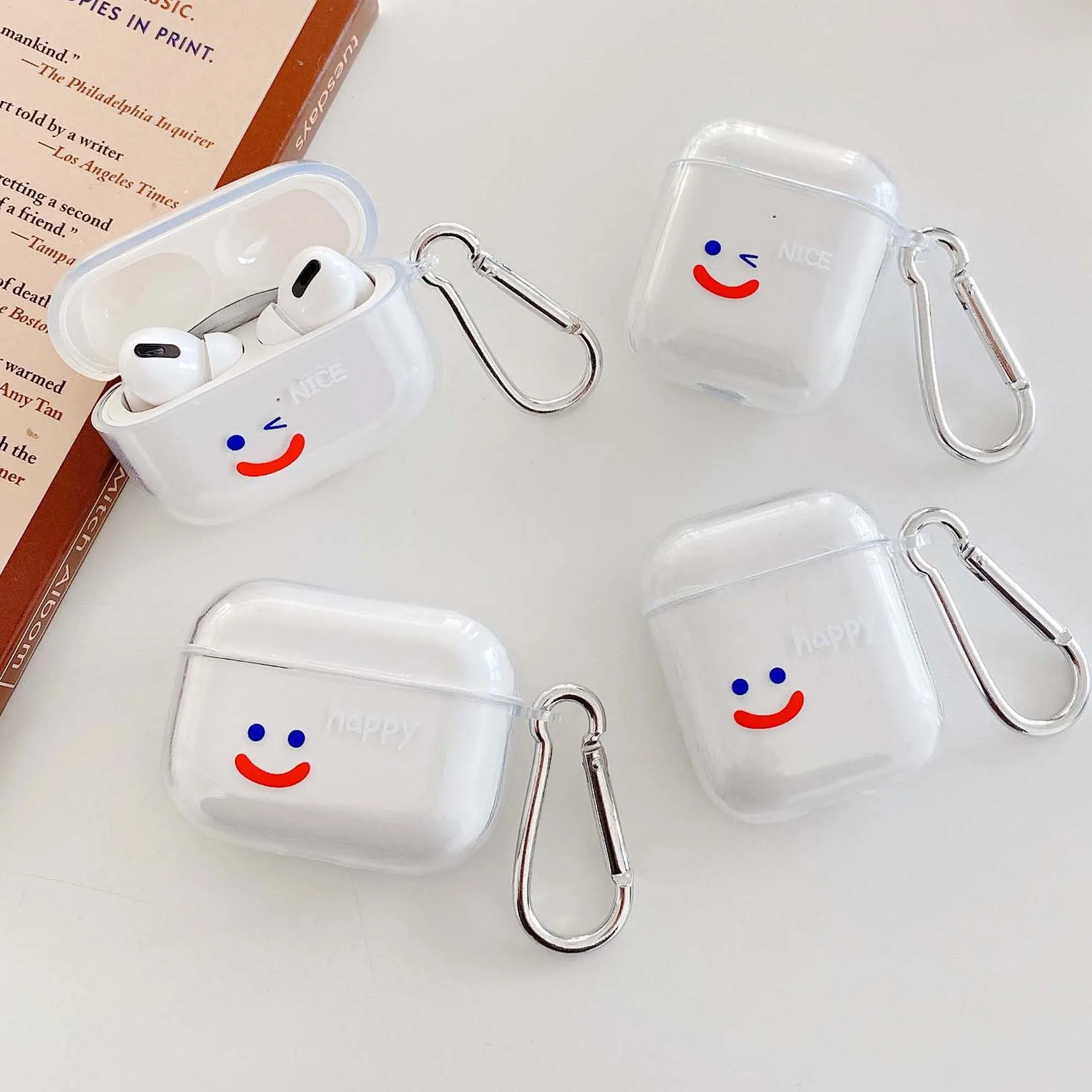 

Smiley fundas For AirPods 1/2 Pro Case Korean Ins headphone case For Air pods 3 Pro silicone Earphone Cover