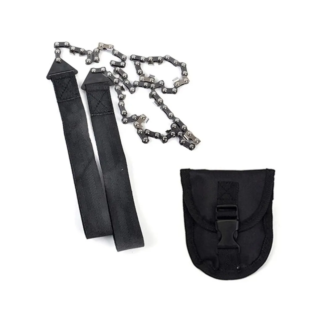 

11/33 Tooth Outdoor Garden Tools 24inch Portable Survival Hand Chain Saw Zipper/Wire Saw Handheld Chains Saw Wood Cutting Tool