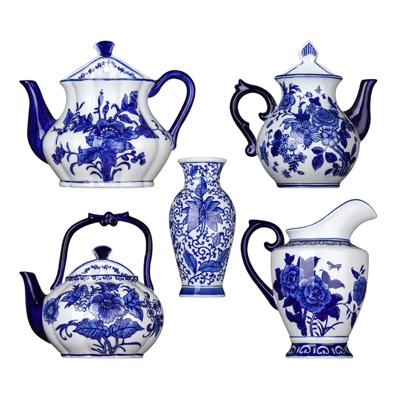 

Blue And White Porcelain Pendant Wall Decoration Vase Living Room TV Background Porch Wall Decoration
