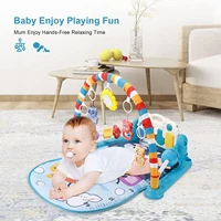 baby gym play mat with guardrail design kick and play piano gym activity center with 5 hanging toys baby toys