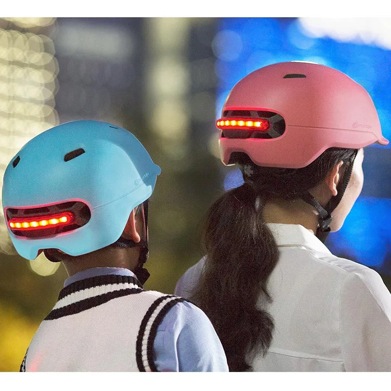 

Smart4u Bicycle Smart Flash Helmets Men Women Safety Helmet Hat Back LED Light Mountain Road Scooter IPX4 Waterproof