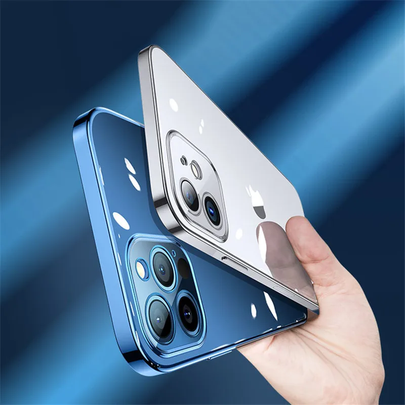 Тонкие мягкие чехлы из ТПУ для телефона iPhone 12 12Mini 11 Pro MAX XSMAX X XR XS 7 8 Plus SE2020 защитный