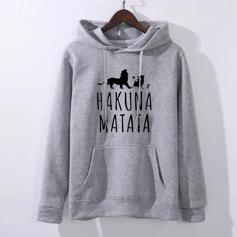 Лев Король хакуна матата пуловер уличная Толстовка зима осень Ulzzang Kawaii Модные женские худи