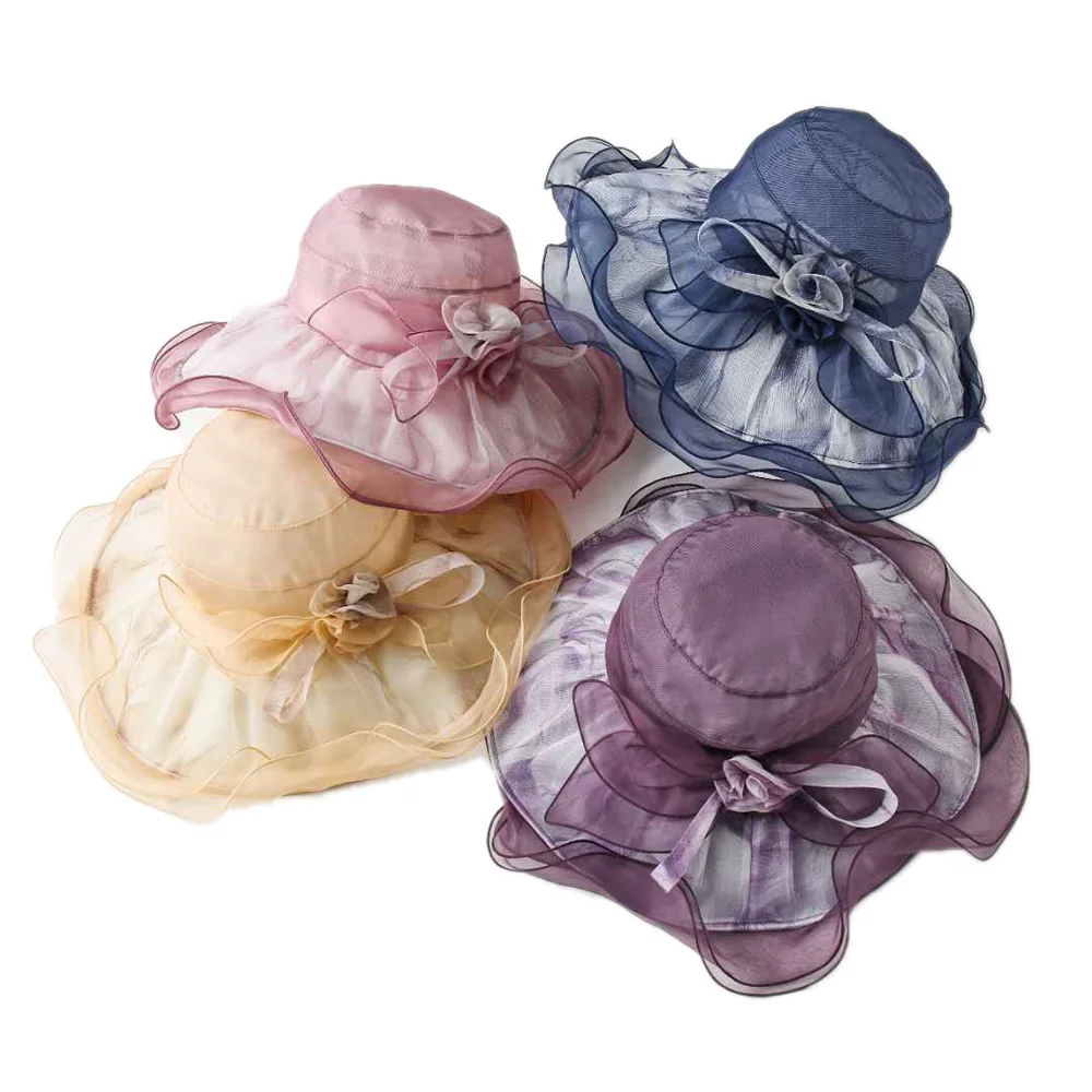 

шляпа Шелковая Солнцезащитная шляпа для женщин, летние шапки, chapeu sombreros feminino, пляжная шляпа с козырьком, женская шляпа