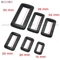 10pcs loops looploc side release buckles plastic rectangle rings backpack strap bag parts accessories size 15mm 50mm