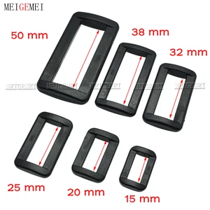 10pcs Loops Looploc Side Release Buckles Plastic Rectangle Rings Backpack Strap Bag Parts Accessories Size 15mm-50mm