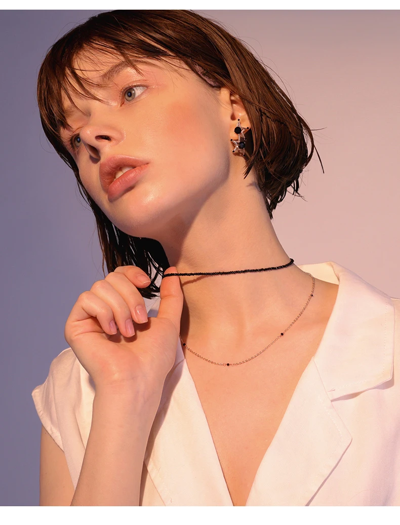 

Korean collar choker necklace women's chain double sweater chain simple neck jewelry collar neck chain