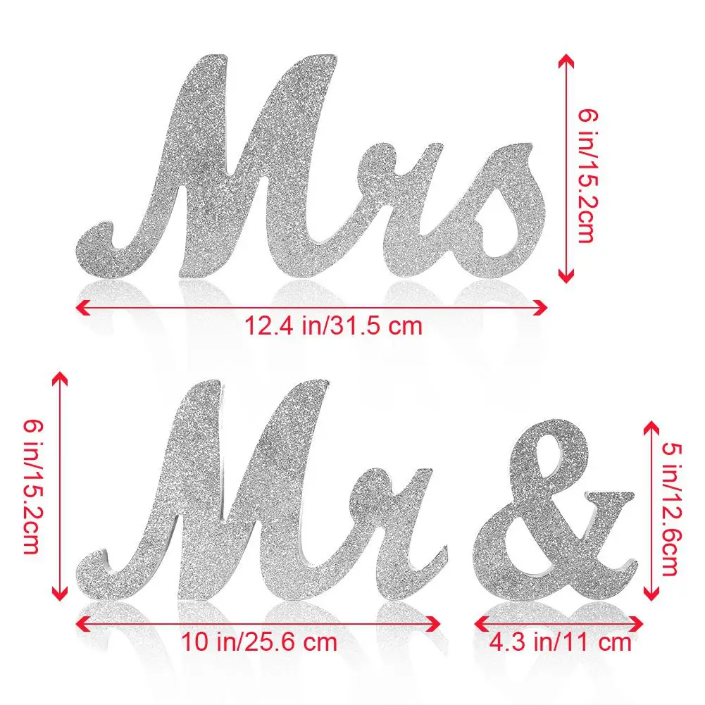 LumiParty деревянные блестки MR &amp MR/ MRS Свадебные украшения для гомосексуалистов