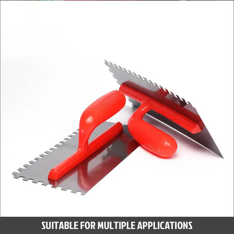 

Cement Flaten Trowel With Notch Stainless Cement Flaten Trowel with Notch Tiling Notched Trowel Square Notch for Wall Floor