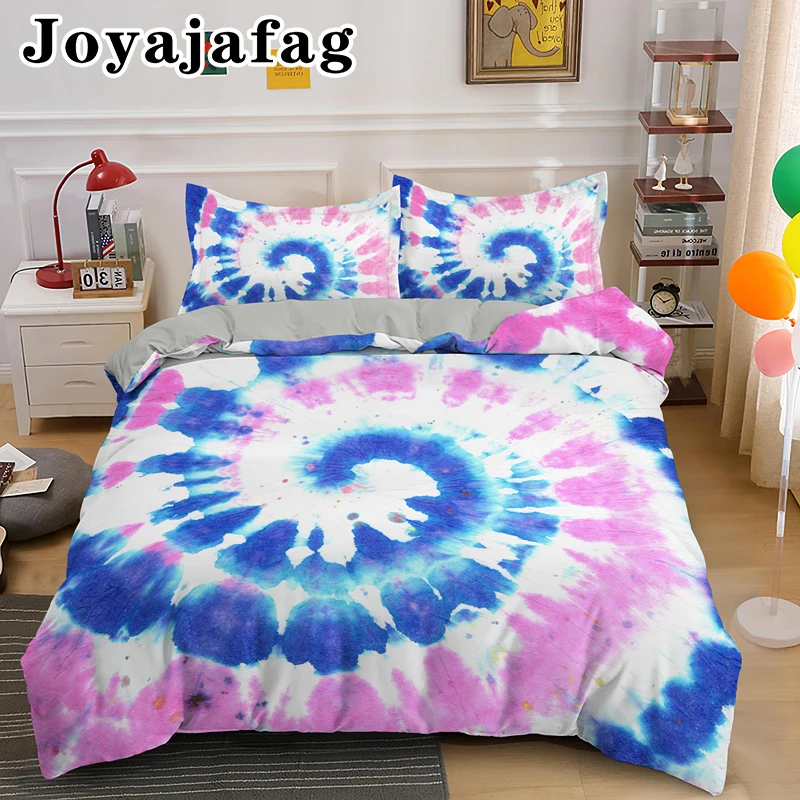 

Unique Tie-dye Duvet Cover With Pillowcase Single Double King Queen 2/3pcs Bedding Set For Bedroom Decor Bed Sets Bedclothes