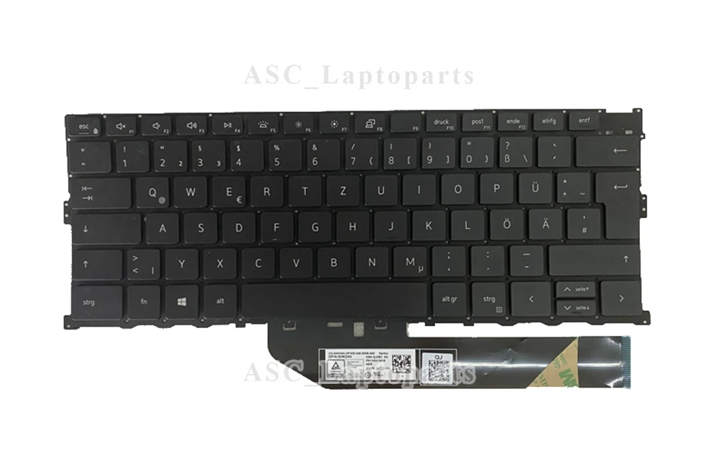 

Новая немецкая клавиатура tastaur Deutsch для DELL XPS 9300 9310 0HKD4V HKD4V, черная, без рамки, с подсветкой