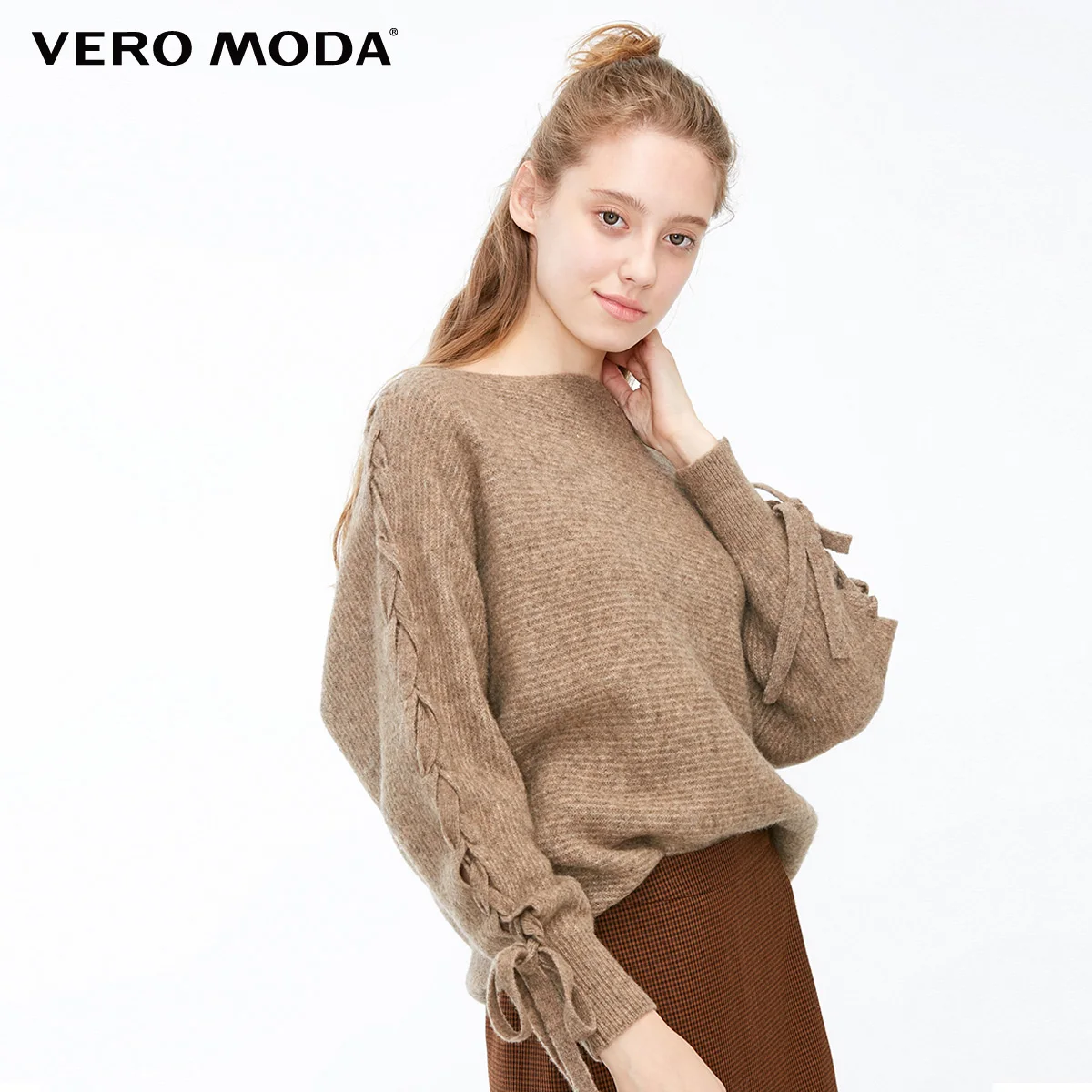 Vero Moda женский свитер из 64% шерсти с рукавами | 318413597 - Цвет: Caramel camel mel.
