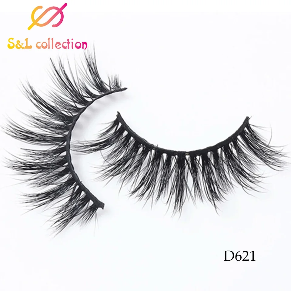 D621 Норковые ресницы 3D норковые ресницы безжалостные ресницы ручной работы многоразовые натуральные ресницы Популярные Накладные ресницы для макияжа - Цвет: D621