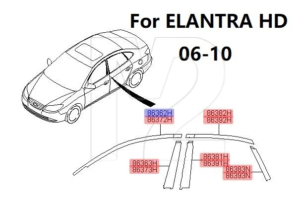 Черная лента черный ремень на дверной раме для I30 ELANTRA-HD 06 SOLARIS 11-14 k3 CERATO FORTE SPORTAGE 10-14