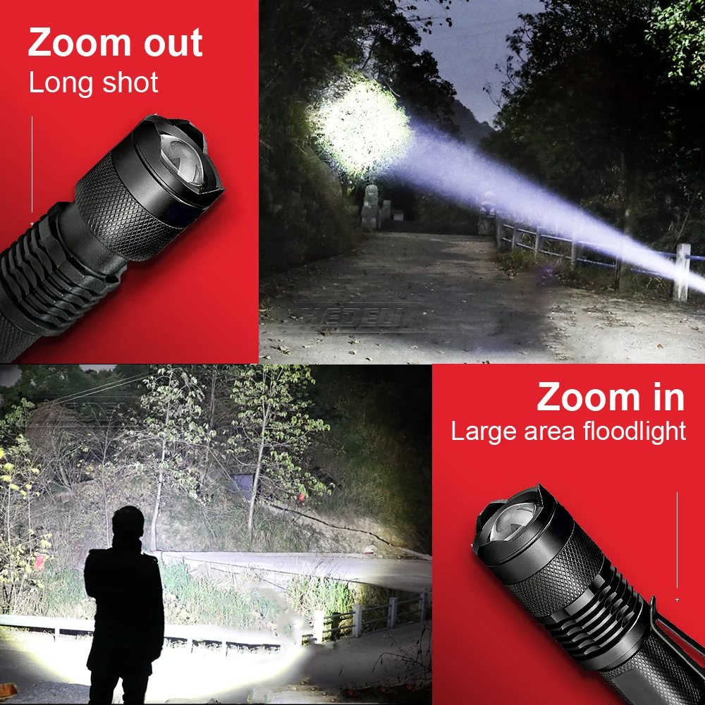 Мини светодиодный светильник мощный фонарь xm l2 xml t6 linternas zaklamp 18650 зарядное