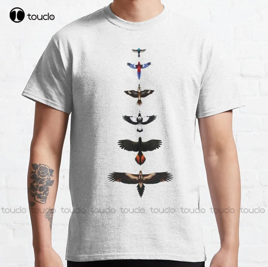 

Australian Birds - Illustrated Classic T-Shirt Custom Aldult Teen Unisex Digital Printing Tee Shirt Fashion Funny New Xs-5Xl