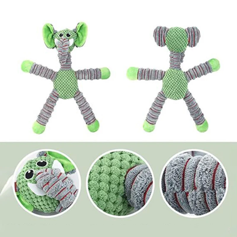 

Pet Dog Cat Plush Squeak Dog Toy Dog Molars Plush Pet Chewing Toy Interesting Fleece Durable Chewing Pet Molar Toy Suitable Cute