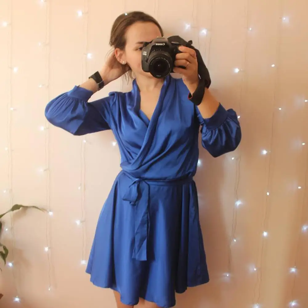 

Women Sexy Sashes Lantern Sleeve Party Dress Office Ladies V Neck Solid A-line Mini Dress 2020 Summer Casual Elegant Women Dress