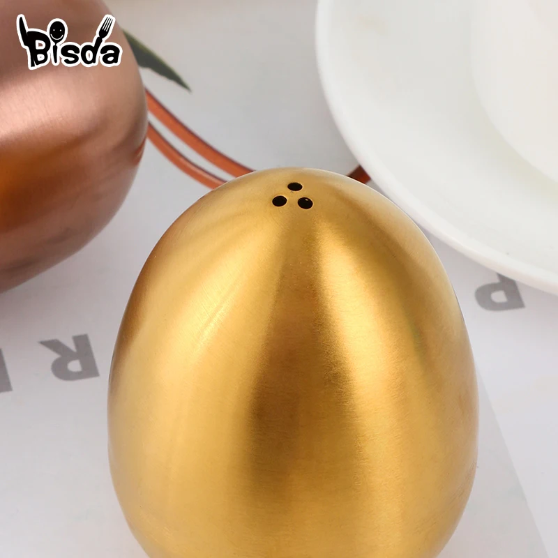 Банки из нержавеющей стали для соли и специй шейкер перца в форме яйца контейнер