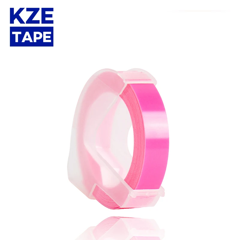 

1pcs Pink color Compatible for DYMO 1610 12965 1880 label maker DYMO 3D Plastic Embossing press Label 6/9/12mm*3m MOTEX E101