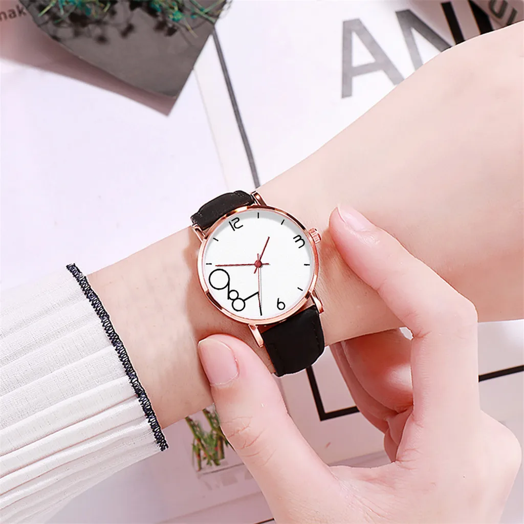 Модные кожаные Наручные часы женские новинка 2020 кварцевые наручные для женщин