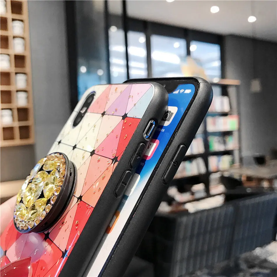 Чехол P Smart 2019 блестящий Мраморный чехол для Huawei P30 Lite Case Mate 20 Pro чехол-держатель Honor