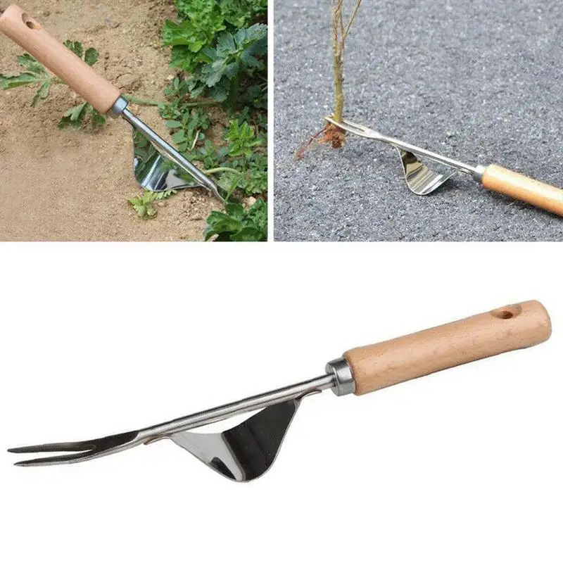Steel Root Extractor Wooden Hand Weeder Removal Machine Weed Puller Garden Grass Long Handle Tools Removing Tool | Инструменты