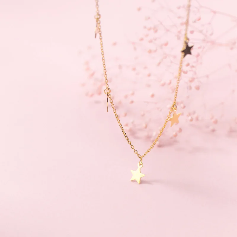 Trusta Fashion Genuine 925 Sterling Silver Sweet Tassel Star Pendant Statement Necklace For Women Girl Friend Jewelry DS1870 | Украшения и