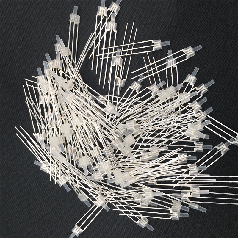 100pcs bicolor through hole 2mm led diode red@white color common anode | Generator Parts &amp Accessories