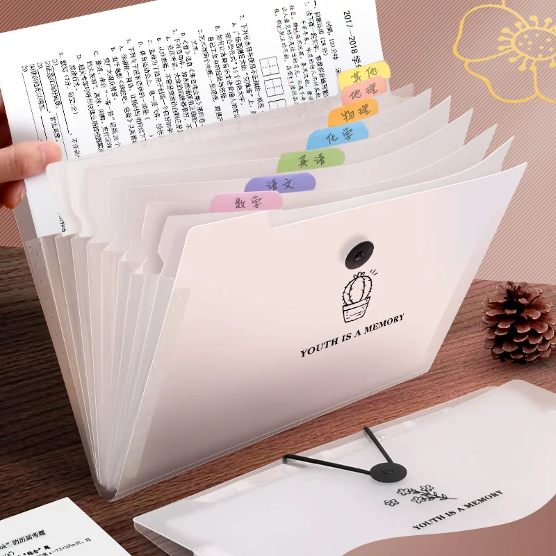 

A4 Multi-layer Folder Large-capacity File Storage Classification Bag Multi-function Bill Organ Bag Office Stationery