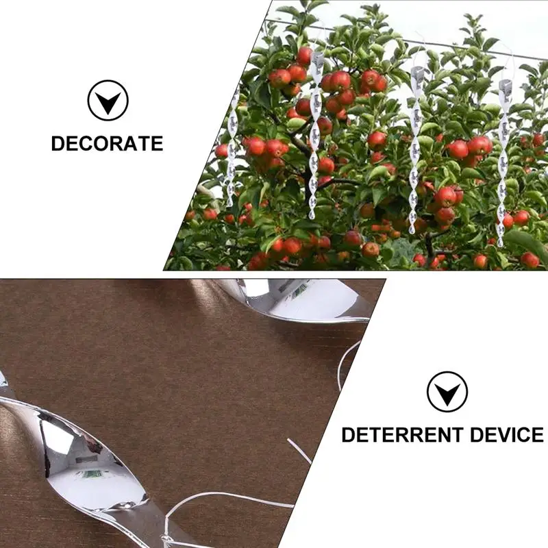 

8Pcs Bird Repellent Rods Practical Useful Durable Bird Blinder Spiral Deterrent Devices Deterrent Scare Rods