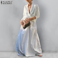 womens fashion skirt sets zanzea 2021 spring shirt and skirt outfits female solid long 2 piece suits holiday sexy v neck suits