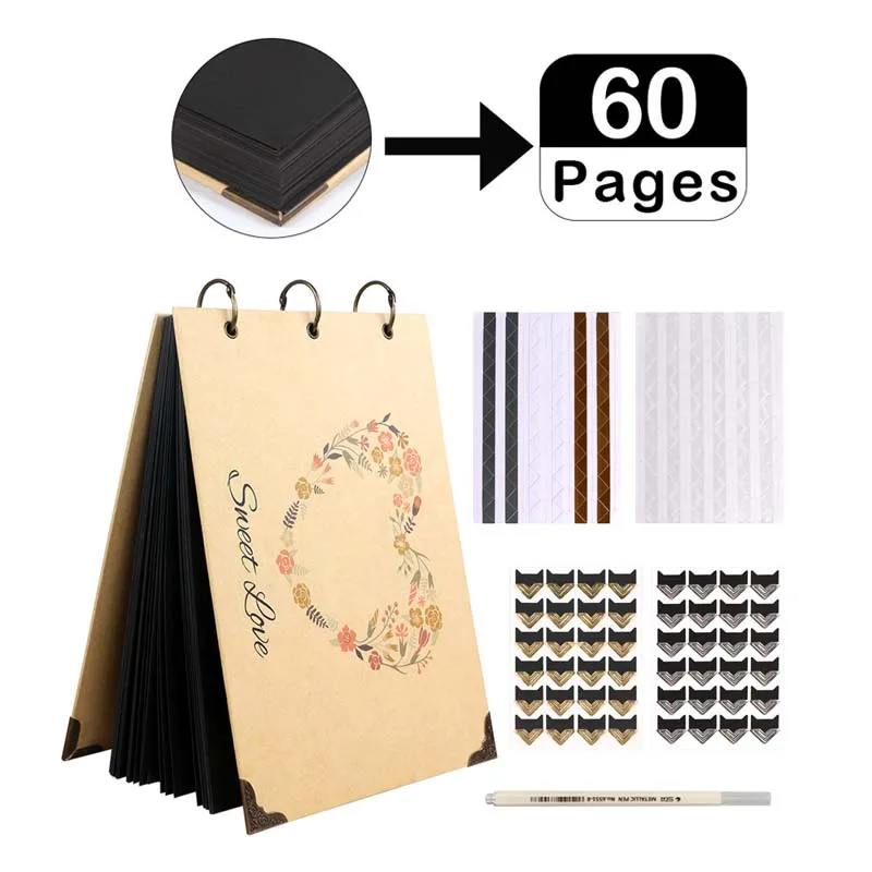 BL Guest Book OurWarm, 60/80 страниц, сделай сам, свадебный фотоальбом, крафт-бумага, гостевая книга, юбилей, подарки на день рождения, дорожная книга с памятью, книга с подписью - Цвет: BL Guest Book