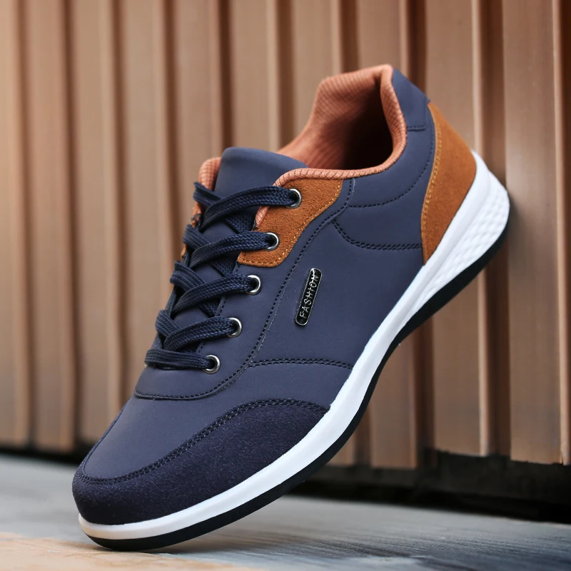 D415 Leather Men Shoes England Trend Casual Sneakers Italian Breathable Leisure Male Footwear Chaussure Homme |