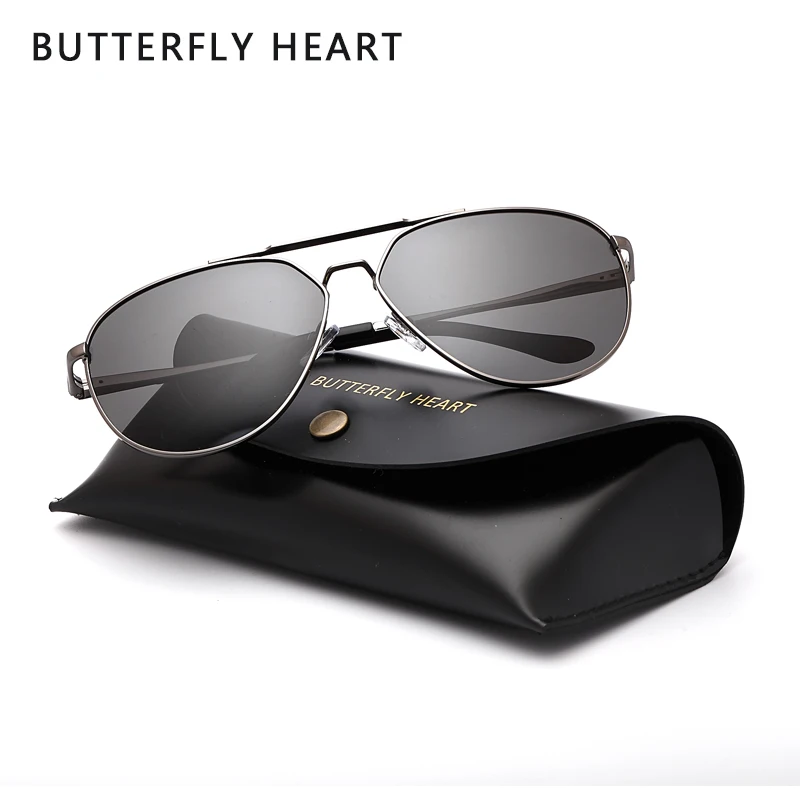 

BUTTERFLY HEART 2021 Brand Designer Original Polarized Sunglasses Goggles Men Designer Mirror Glasses oculos de sol Eyewear