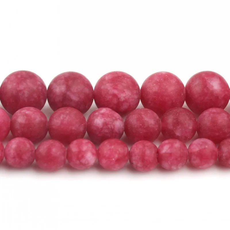 Матовый красный халцедон круглые свободные бусины стандартное Ожерелье браслет